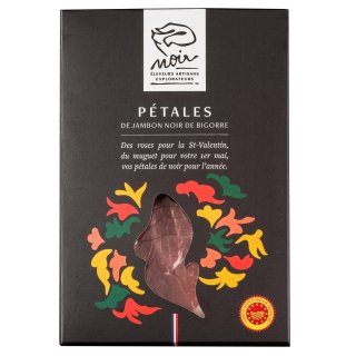 « Pétales » de jambon Noir de Bigorre A.O.P coupé au couteau